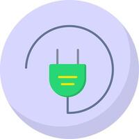 Plug Flat Bubble Icon vector