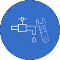 Plumbing Flat Bubble Icon vector