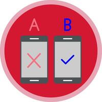 Ab Testing Flat Multi Circle Icon vector