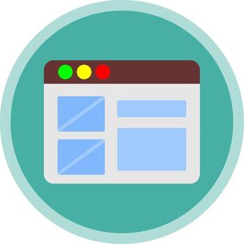 Wireframe Flat Multi Circle Icon vector