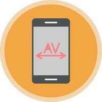 Kerning Flat Multi Circle Icon vector