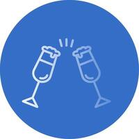Cheers Flat Bubble Icon vector