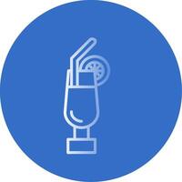 Cocktail Flat Bubble Icon vector