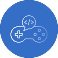 Game Develop Flat Bubble Icon vector