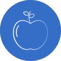 manzana plano burbuja icono vector