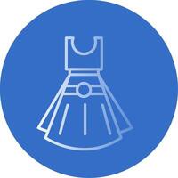 Dress Flat Bubble Icon vector