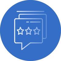 Feedback Chat Flat Bubble Icon vector