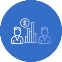 Team Revenue Flat Bubble Icon vector