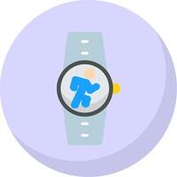 corriendo plano burbuja icono vector