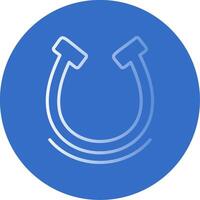 Horseshoe Flat Bubble Icon vector