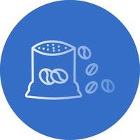 Beans Bag Flat Bubble Icon vector