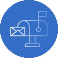 Mailbox Flat Bubble Icon vector