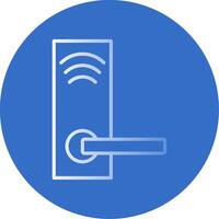 Smart Lock Flat Bubble Icon vector