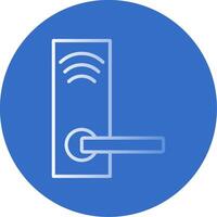 Smart Lock Flat Bubble Icon vector