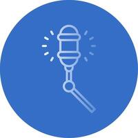 Microphone Flat Bubble Icon vector