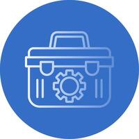 Toolbox Flat Bubble Icon vector