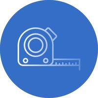 Tape Measure Flat Bubble Icon vector