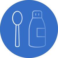 Coffee Syrup Flat Bubble Icon vector