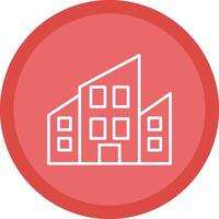 Apartments Line Multi Circle Icon vector