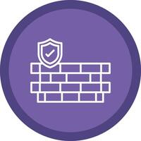 Wall Security Line Multi Circle Icon vector