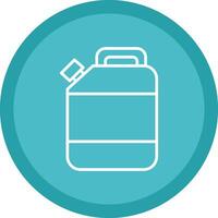 Jerry Can Line Multi Circle Icon vector