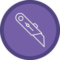Utility Knife Line Multi Circle Icon vector