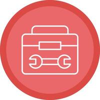 Tool Kit Line Multi Circle Icon vector