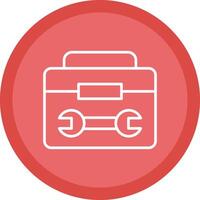 Tool Kit Line Multi Circle Icon vector