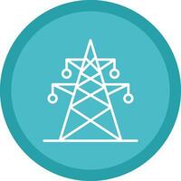 Electric Tower Line Multi Circle Icon vector