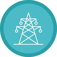 Electric Tower Line Multi Circle Icon vector