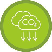 Co2 Line Multi Circle Icon vector