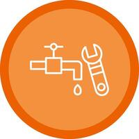 Plumbing Line Multi Circle Icon vector