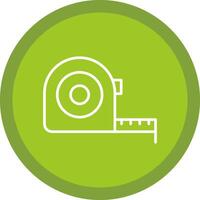 Measure Tape Line Multi Circle Icon vector