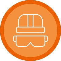 Foreman Gear Line Multi Circle Icon vector