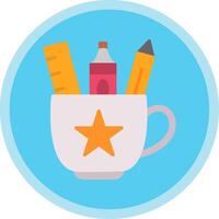 Cup Flat Multi Circle Icon vector