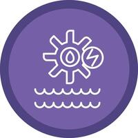 Hydro Power Line Multi Circle Icon vector