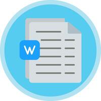 Word Flat Multi Circle Icon vector