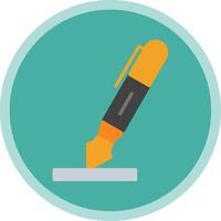 Pen Flat Multi Circle Icon vector