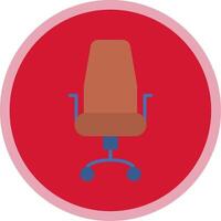 Chair Flat Multi Circle Icon vector