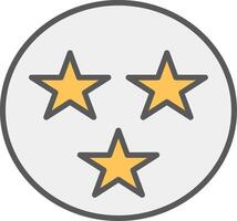 Stars Line Filled Light Icon vector