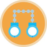 Hand Cuffs Flat Multi Circle Icon vector