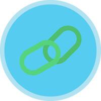 Chain Flat Multi Circle Icon vector