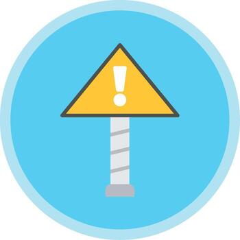 precaución plano multi circulo icono vector