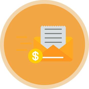 Envelope Flat Multi Circle Icon vector