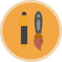 Pen Flat Multi Circle Icon vector