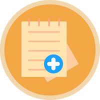 Document Flat Multi Circle Icon vector