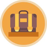 Suitcase Flat Multi Circle Icon vector