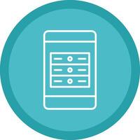 Mobile App Server Line Multi Circle Icon vector