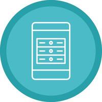 Mobile App Server Line Multi Circle Icon vector