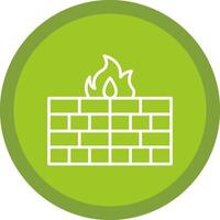 Firewall Line Multi Circle Icon vector